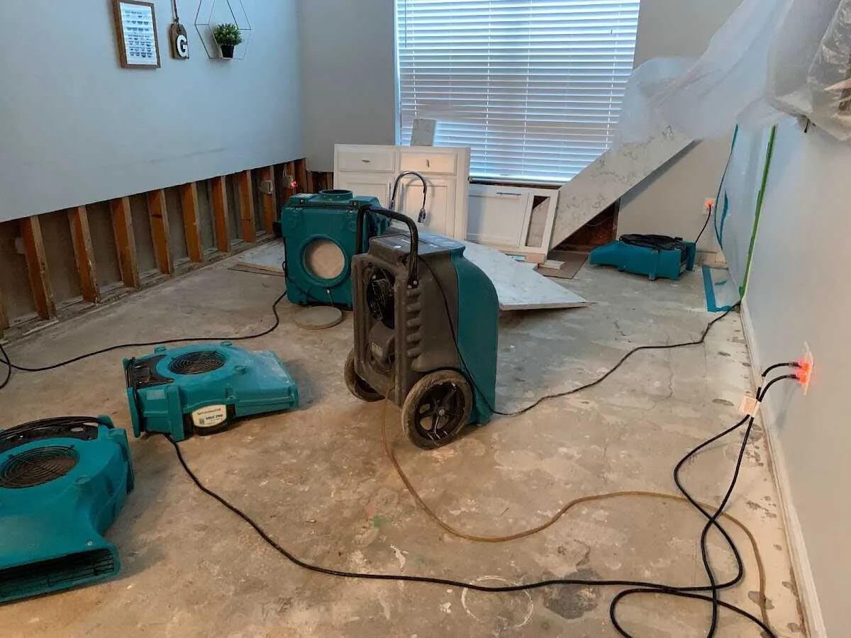 Dehumidifier in flood-cut room for Water Extraction & Removal in Ingleside